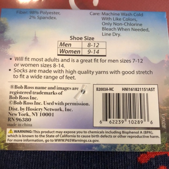 BOB ROSS SOCKS - Picture 6 of 6